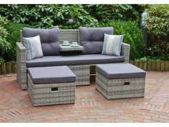 Lounge-Sofa Valletta 180 cm x 86 cm x 133 cm Grau*Garden Pleasure Hot