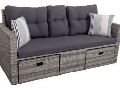 Lounge-Sofa Valletta 180 cm x 86 cm x 133 cm Grau*Garden Pleasure Hot