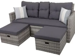 Lounge-Sofa Valletta 180 cm x 86 cm x 133 cm Grau*Garden Pleasure Hot