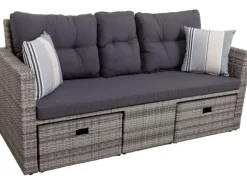 Lounge-Sofa Valletta 180 cm x 86 cm x 133 cm Grau*Garden Pleasure Hot