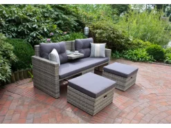 Lounge-Sofa Valletta 180 cm x 86 cm x 133 cm Grau*Garden Pleasure Hot