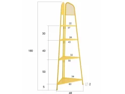 Garden Pleasure Gartenschränke|Mwh Eckregal Ekko 180 cm x 48 cm x 48 cm