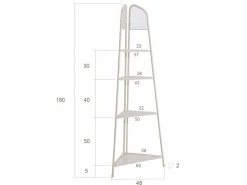 Garden Pleasure Gartenschränke|Mwh Eckregal Ekko 180 cm x 48 cm x 48 cm