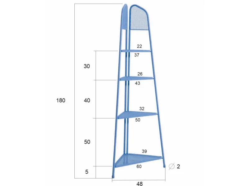 Garden Pleasure Gartenschränke|Mwh Eckregal Ekko 180 cm x 48 cm x 48 cm