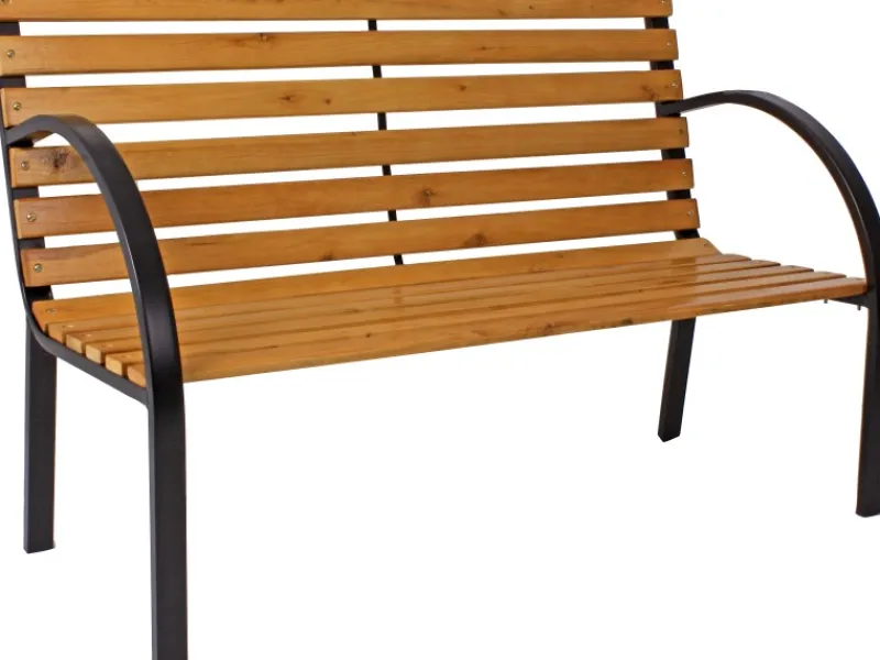 Parkbank Bellevue 122 cm x 80 cm x 60 cm Natur FSC®*Garden Pleasure Clearance