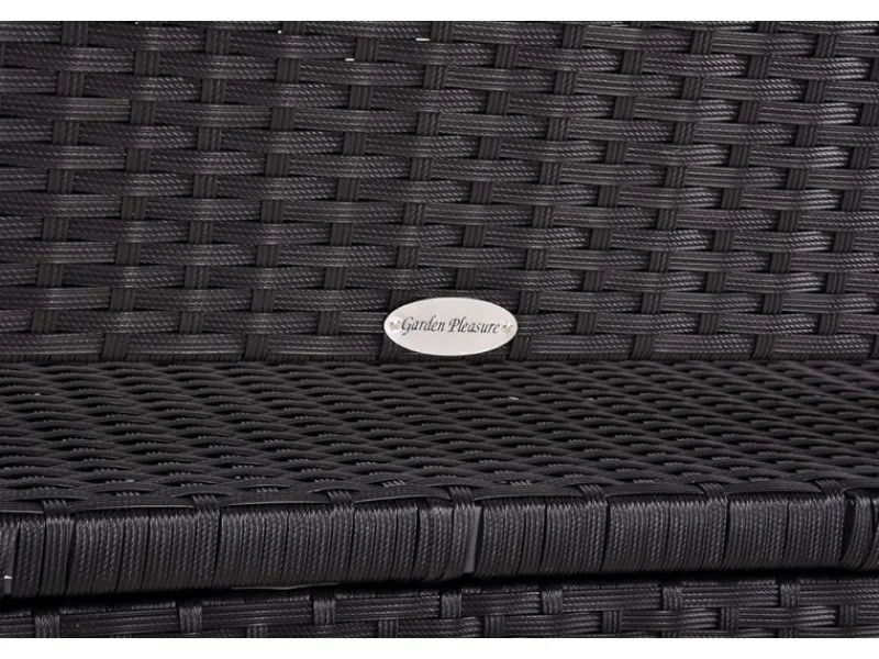 Garden Pleasure Trampoline|Parkbank Ferrara mit Ablagefach 117 cm x 86 cm x 58 cm Schwarz