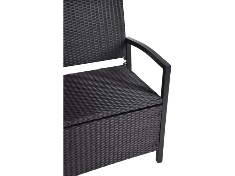 Garden Pleasure Trampoline|Parkbank Ferrara mit Ablagefach 117 cm x 86 cm x 58 cm Schwarz