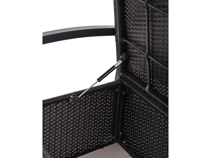 Garden Pleasure Trampoline|Parkbank Ferrara mit Ablagefach 117 cm x 86 cm x 58 cm Schwarz