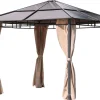 Garden Pleasure Pavillons|Pavillon Napa Aluminium 300 cm x 300 cm Anthrazit/Creme