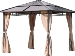 Garden Pleasure Pavillons|Pavillon Napa Aluminium 300 cm x 300 cm Anthrazit/Creme