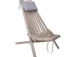 Garden Pleasure Gartenstühle|Relaxsessel Falun Kiefer 69 cm x 104 cm x 93 cm Aschgrau FSC®