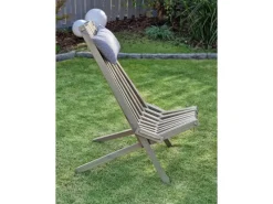 Garden Pleasure Gartenstühle|Relaxsessel Falun Kiefer 69 cm x 104 cm x 93 cm Aschgrau FSC®