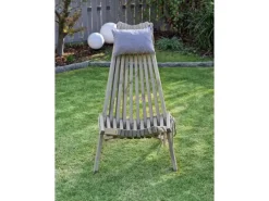 Garden Pleasure Gartenstühle|Relaxsessel Falun Kiefer 69 cm x 104 cm x 93 cm Aschgrau FSC®
