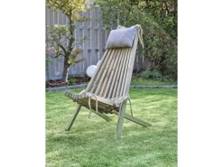 Garden Pleasure Gartenstühle|Relaxsessel Falun Kiefer 69 cm x 104 cm x 93 cm Aschgrau FSC®