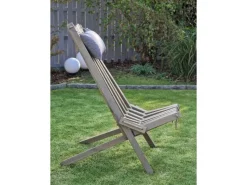 Garden Pleasure Gartenstühle|Relaxsessel Falun Kiefer 69 cm x 104 cm x 93 cm Aschgrau FSC®