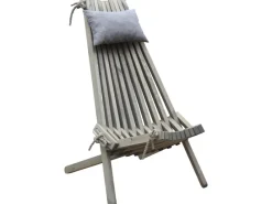 Garden Pleasure Gartenstühle|Relaxsessel Falun Kiefer 69 cm x 104 cm x 93 cm Aschgrau FSC®