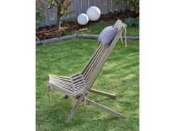 Garden Pleasure Gartenstühle|Relaxsessel Falun Kiefer 69 cm x 104 cm x 93 cm Aschgrau FSC®