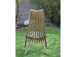 Garden Pleasure Gartenstühle|Relaxsessel Falun Kiefer 69 cm x 104 cm x 93 cm Aschgrau FSC®