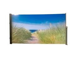 Seitenmarkise Motiv Nordseeküste 300 cm Schwarz*Garden Pleasure New