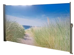 Seitenmarkise Motiv Nordseeküste 300 cm Schwarz*Garden Pleasure New