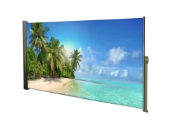 Garden Pleasure Markisen|Seitenmarkise Motiv Malediven 300 cm Schwarz