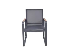 Garden Pleasure Gartenstühle|Sessel Silea 2er Set 85 cm x 56 cm x 60 cm Braun-Schwarz