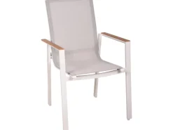 Garden Pleasure Gartenstühle|Stapelstuhl Venice 2er-Set Hellgrau