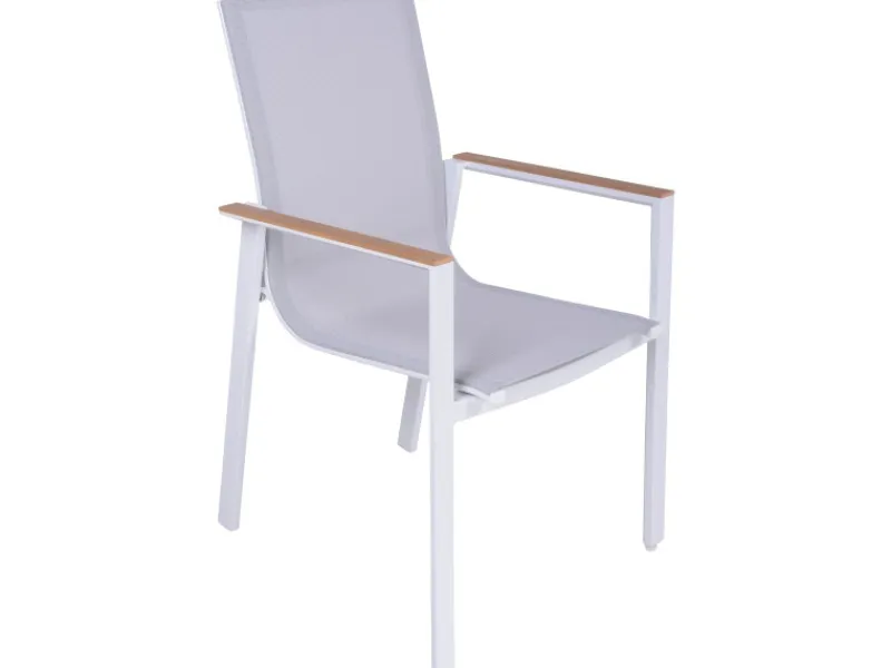 Garden Pleasure Gartenstühle|Stapelstuhl Venice 2er-Set Hellgrau