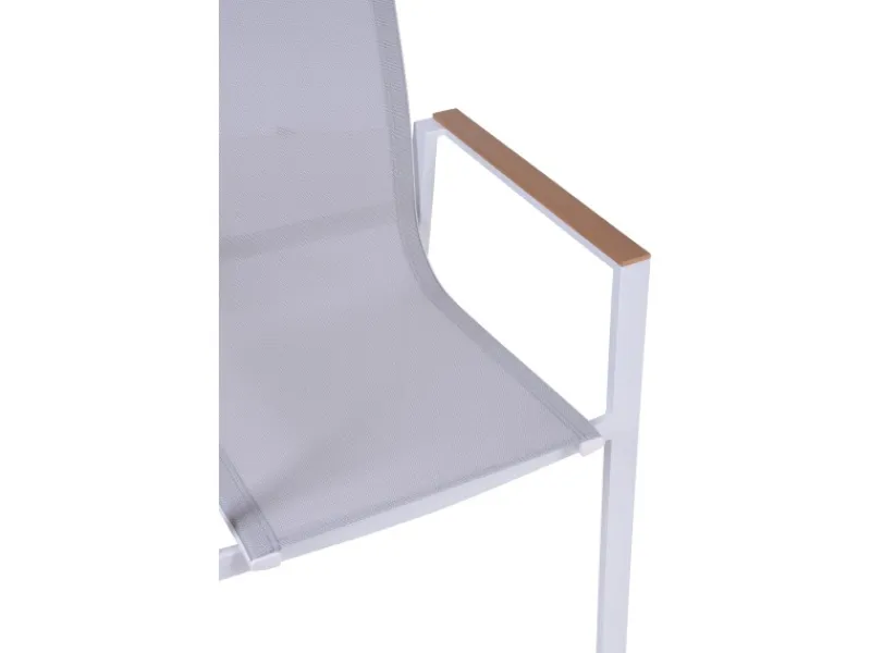 Garden Pleasure Gartenstühle|Stapelstuhl Venice 2er-Set Hellgrau