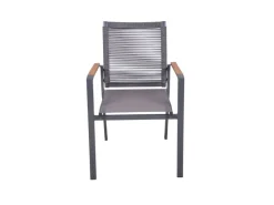 Garden Pleasure Gartenstühle|Stapelstuhl Davina 2er Set Braun-Anthrazit FSC®