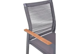 Garden Pleasure Gartenstühle|Stapelstuhl Davina 2er Set Braun-Anthrazit FSC®