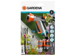Gardena Schlauch Kupplungen|Indoor Grundausstattung-Aktion Set mit Bewässerungsbrause und Zubehör