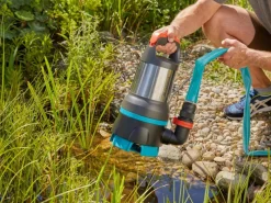 Gardena Wasserpumpe|Brunnenpumpe|Klar- und Schmutzwasser-Tauchpumpe 19500 Aquasensor