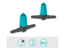 Regulierbarer Reihentropfer 0-15 l/h für gezielte Bewässerung 10 Stück*Gardena Outlet