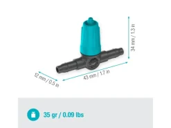 Regulierbarer Reihentropfer 0-15 l/h für gezielte Bewässerung 10 Stück*Gardena Outlet