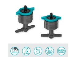 Regulierbarer Reihentropfer 1-8 l/h, druckregulierend 5 Stück*Gardena Clearance
