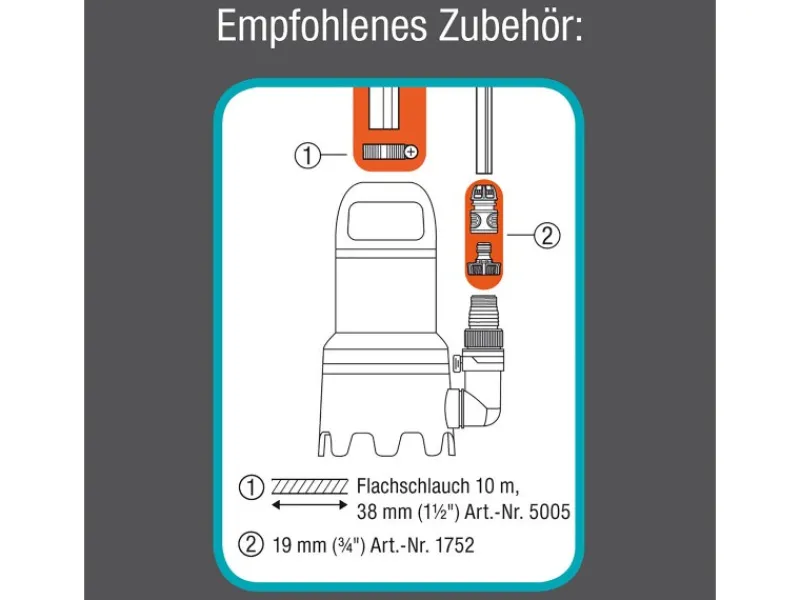 Schmutzwasser-Tauchpumpe 9000*Gardena Clearance