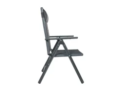 Gartenstuhl Balkonstuhl FLORENZ Anthrazit - Gartenstuhl FLORENZ, robustes Aluminiumgestell für Garten*Garmio Best