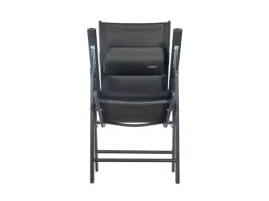 Garmio Gartenstühle|Gartenstuhl Balkonstuhl FLORENZ Schwarz - Gartenstuhl FLORENZ, robustes Aluminiumgestell für Garten