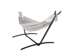 Garmio Sonnenliegen|Hängematte Venedig Beige Gestell 200Kg Tragetasche Wetterfest