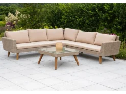 Garten Eckbank-Gruppe Pamplona 2-tlg. Natur*Merxx Sale