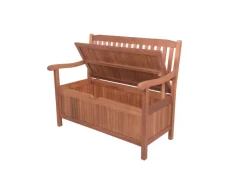 Garden Pleasure Gartenbänke|Gartenbank Houston 2-Sitzer Eukalyptus Braun 90 x 107 x 59 cm