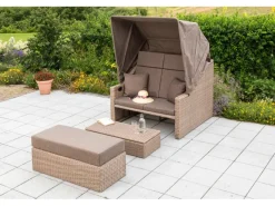 Merxx Gartenbänke|Gartenbank Rimini Natur inkl. Hülle