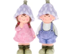 Gartenfigur Lavendelkinder 2-fach Sortiert 14,5 cm x 5,5 cm x 6,5 cm* Outlet