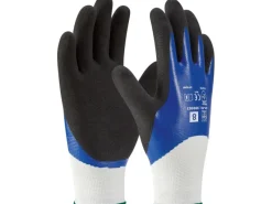Gartenhandschuh Nitril-Vollbeschichtung Blau-Schwarz Größe 8*LUX-TOOLS Online