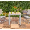 Gartenmöbel-Set Naxos 3-tlg. Grau inkl. Tisch 80/120 cm x 70 cm*Merxx Best