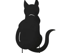 Gartenstecker Katze Eisen Schwarz 23,5 cm x 0,5 cm x 47 cm* Online