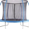 Gartenspielgeräte|Trampoline|Gartentrampolin Tupelo Rund Ø 305 cm gebogene Stäbe mit Sicherheitsnetz Blau