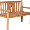 GarWoh Gartenbänke|Gartenbank Hirsch Teak 120 Cm