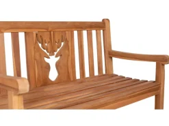 GarWoh Gartenbänke|Gartenbank Hirsch Teak 120 Cm